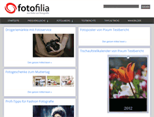 Tablet Screenshot of fotofilia.de